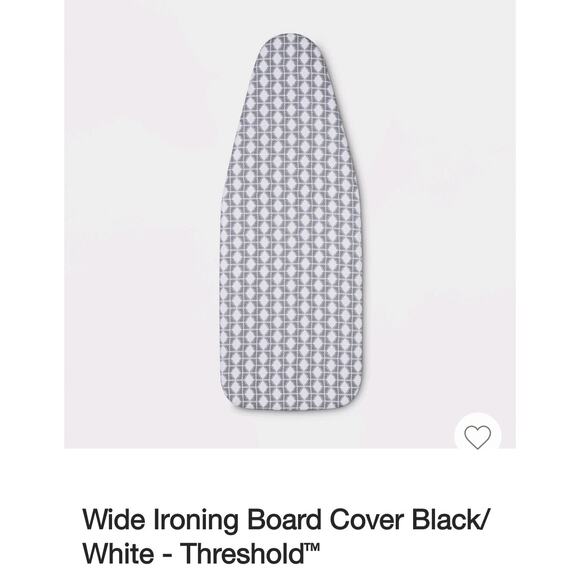 Threshold Ironing Board Cover Black White 48in L x‎ 2in H x 18in W New - Picture 2 of 6